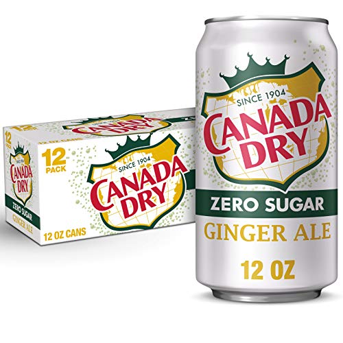 12-Pack Canada Dry Zero Sugar Ginger Ale Soda Cans