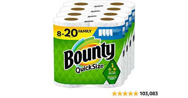 8 Double Plus (20 Regular) Rolls Of Bounty Select-A--Size Paper Towels as low as $16.75 - - $16.75
