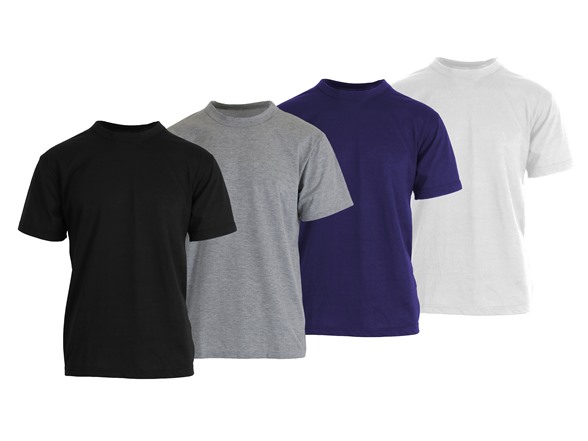 Men's 5-Pack Assorted Short Sleeve Crew Neck Tees (Sizes, M-2XL) $14.99