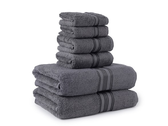 6 Piece Cotton Towel Set $26.99