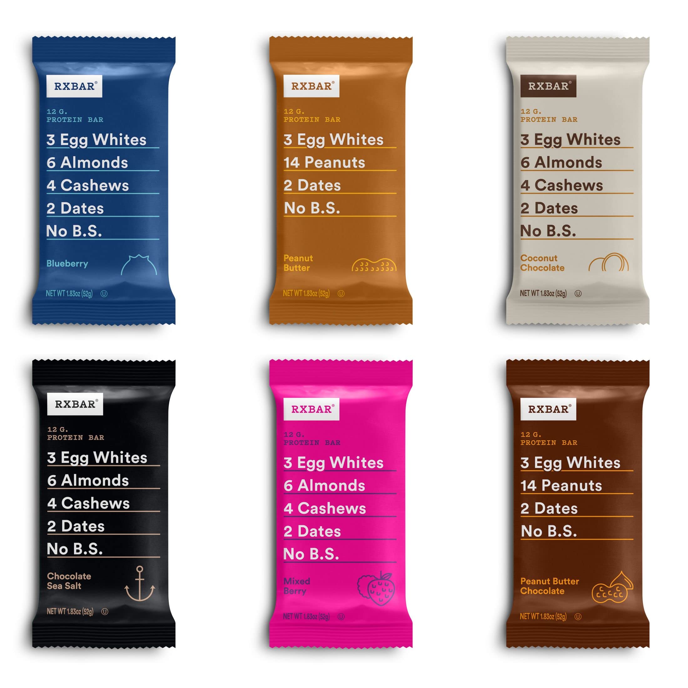 RXBAR Protein Bars, Protein Snack, Snack Bars, Variety Pack (72 Bars) $16.99