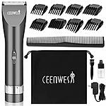 Ceenwes Rechargeable Professional Hair Clippers w/ 8 Combs & Carrying Bag $10