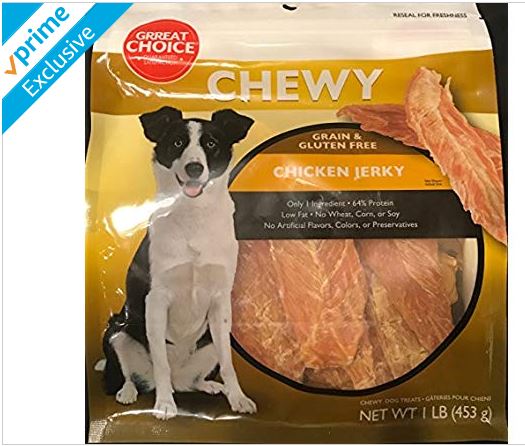 Woot: 1# Chewy Grain & Gluten Free Chicken Jerky Dog Treats $7.99; Prime Members Only; Free shipping.