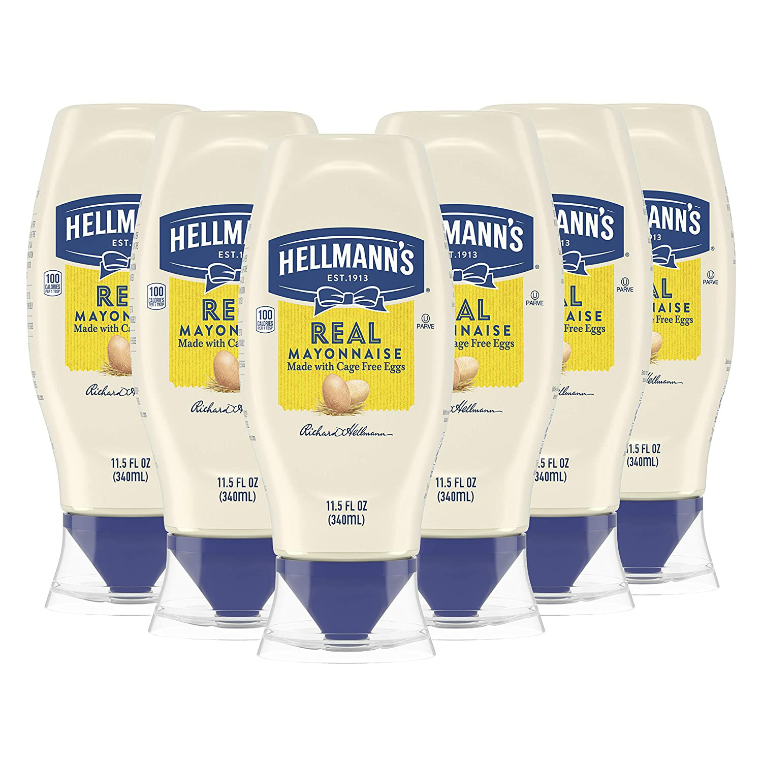 Amazon.com : Hellmann's Squeeze Real Mayonnaise 11.5 oz, Pack of 6 : Grocery & Gourmet Food $9.45