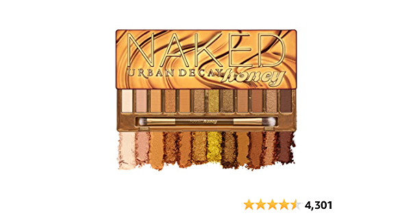 Urban Decay Naked Honey Eyeshadow Palette, 12 Golden Neutral Shades - Ultra-Blendable, Rich Colors with Velvety Texture - Set Includes Mirror & Double-Ended Makeup Brush - $33.50