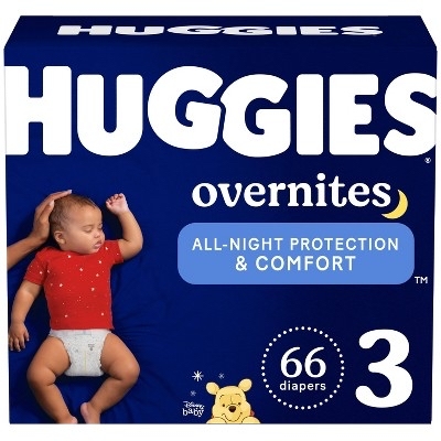Target : Buy 2 Huggies Overnites Nighttime Baby Diapers / Huggies Special Delivery diapers (size and count varies) and select baby care items for $75  get $25 gift card