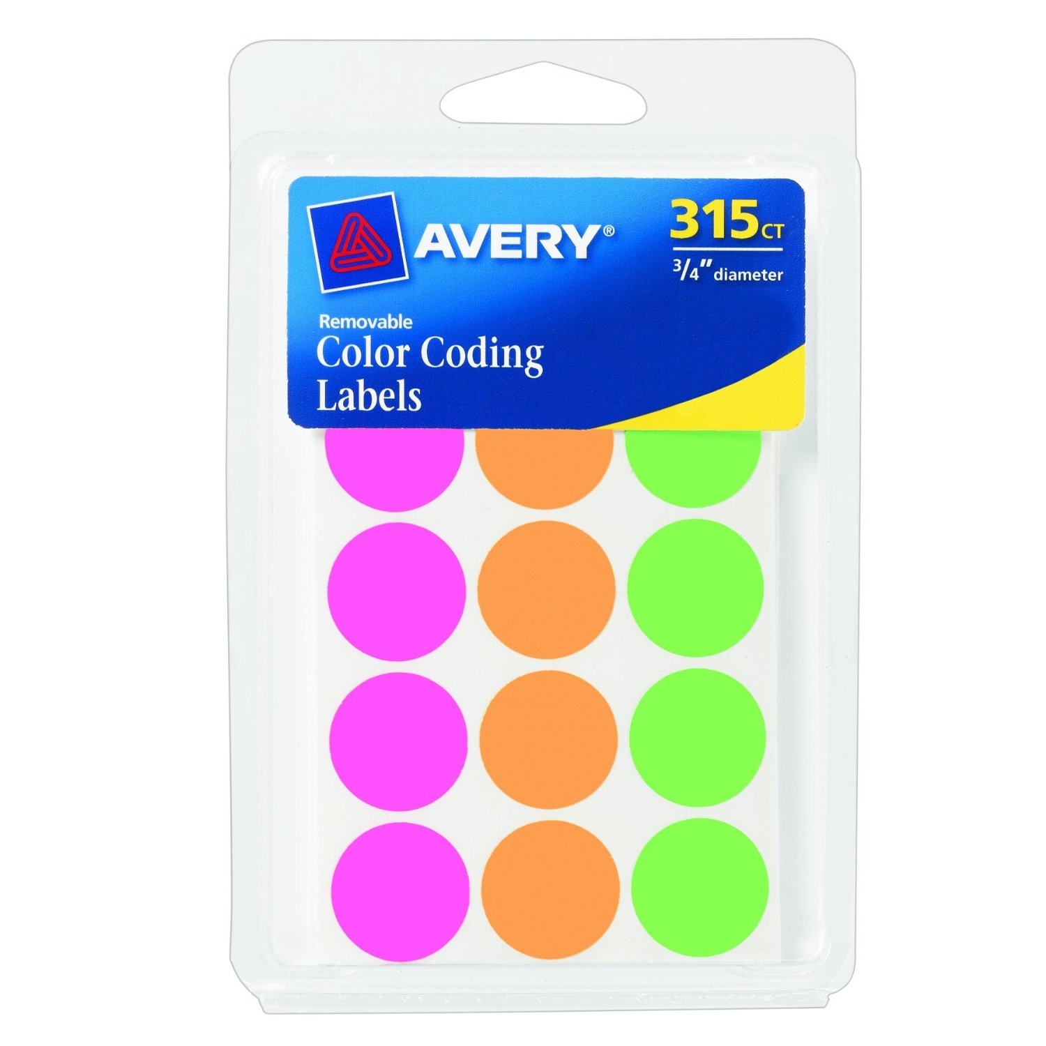 $1.12 shipped Avery Round Color Coding Labels, 0.75 Inch, Assorted, Removable,Pack of 315 (6733) w/ Prime @ Amazon