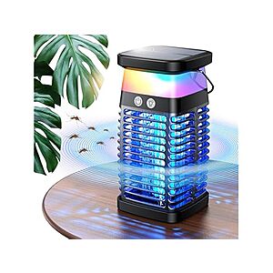 wulyno Rechargeable / Plug-in Bug Zapper w/ Solar LED Light 
