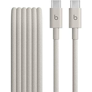 back in stock Beats USB-C to USB-C Woven Cable Fast Charging Durable/Tangle-Free Compatible Charger for Apple & Android Devices (1.5 m, 5 ft) - Surge Stone for $8.99