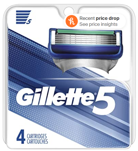 Gillette 5 Men's Razor Blade Refills (4 Count) - $5.84