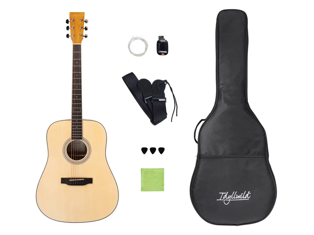 Idyllwild by Monoprice Solid Spruce Top Steel Acoustic Guitar with Accessories and Gig Bag just $67 + FS $67.49