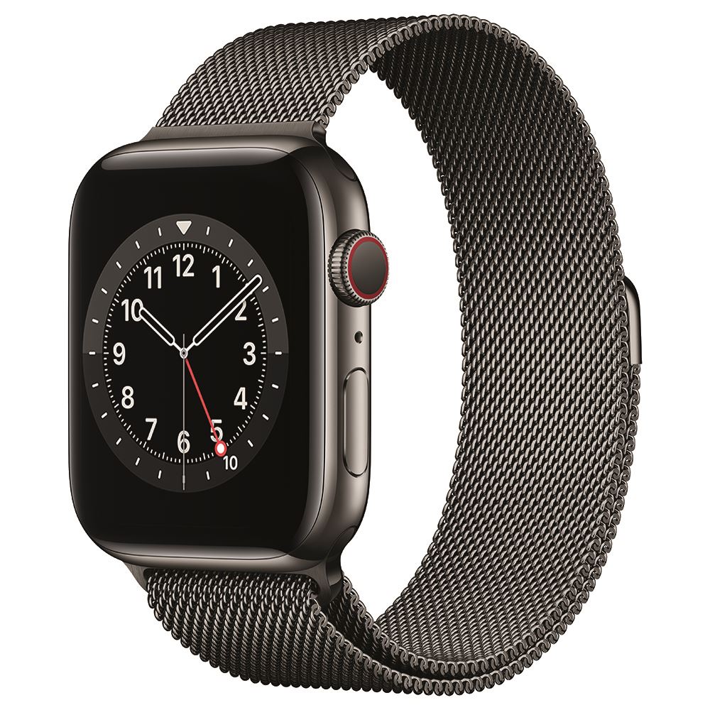 Apple Watch Series 6 Cellular Graphite Stainless Steel with Graphite Milanese Loop $449.99 (40mm) $479.99 (44mm)