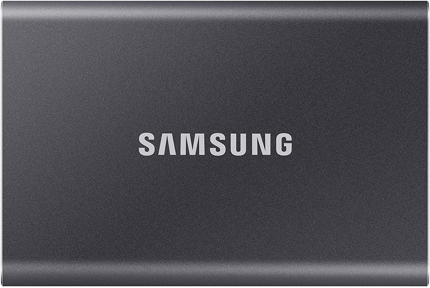 SAMSUNG T7 Portable SSD 1TB - Up to 1050MB/s - USB 3.2 External Solid State Drive, Gray (MU-PC1T0T/AM) $149.99