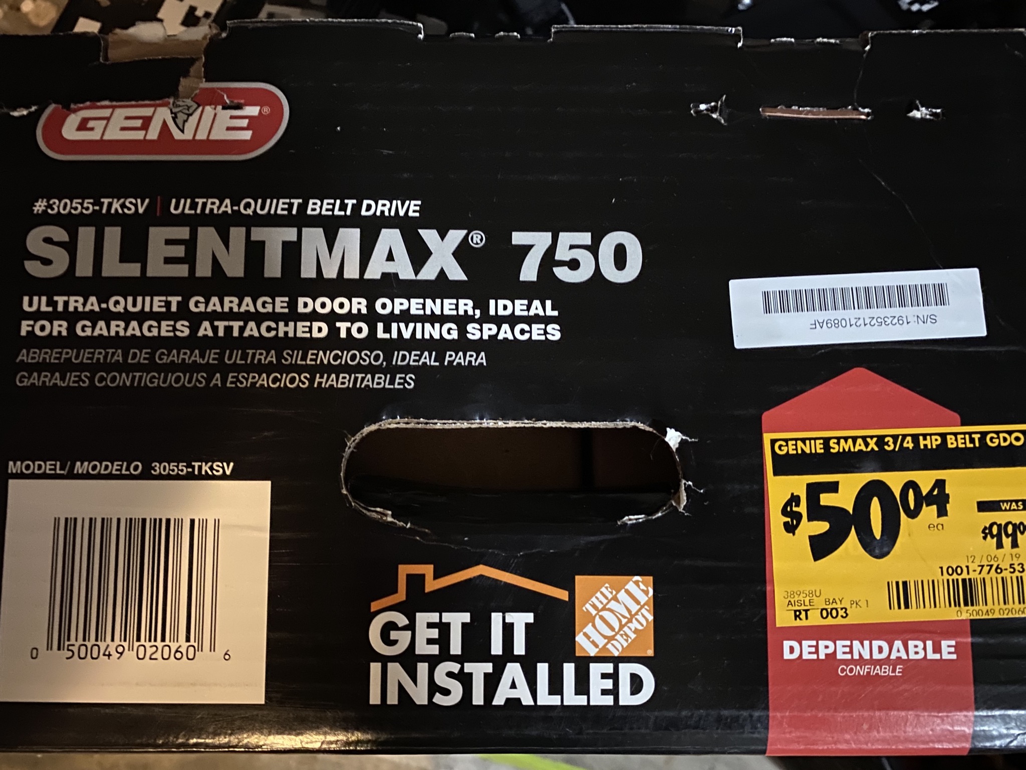 Ymmv Home Depot Genie Silentmax 750 3 4 Hpc Ultra Quiet Belt Drive