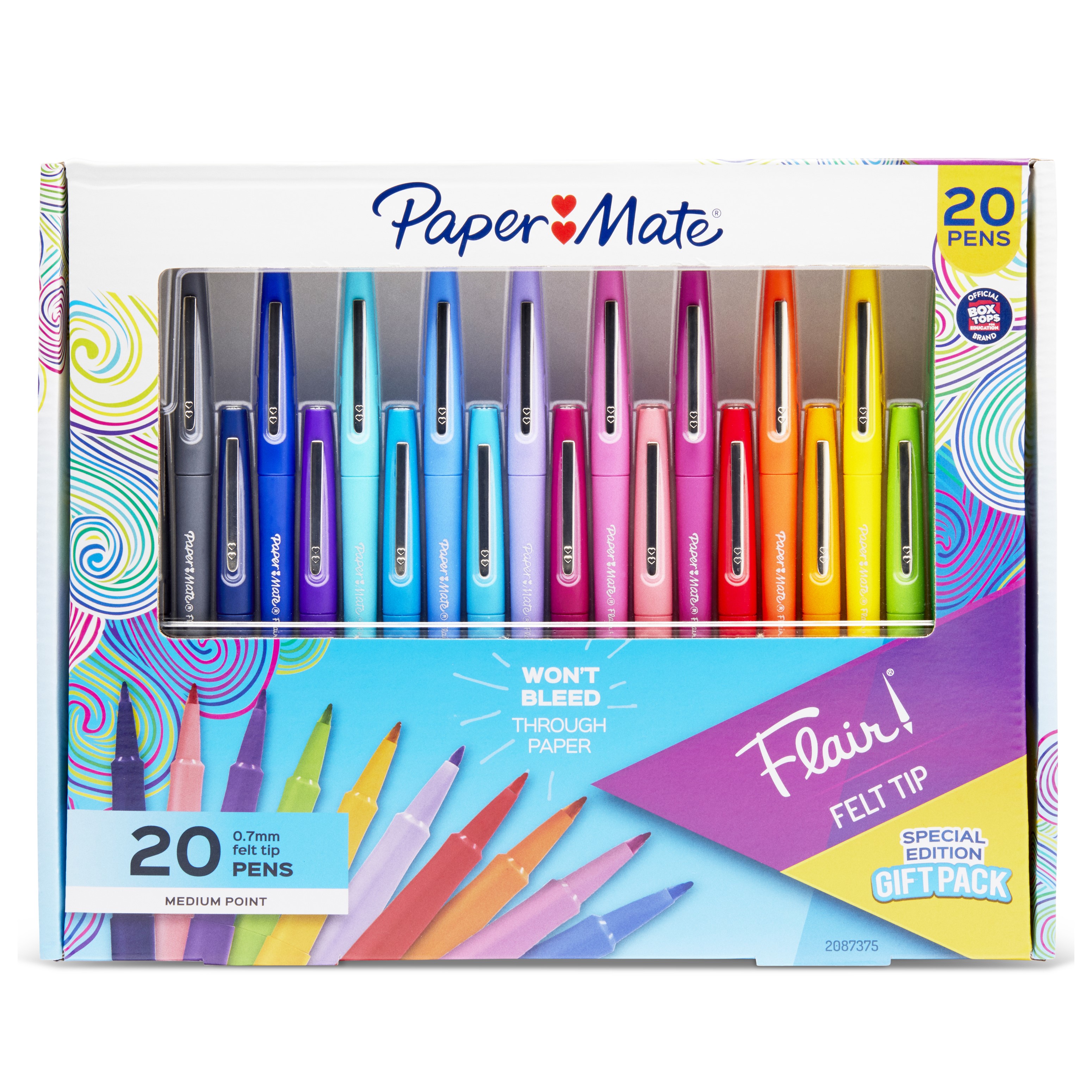 Paper Mate Flair Felt Tip Pens, Medium Point, 0.7 mm, Assorted Colors, 20 Count $9.74