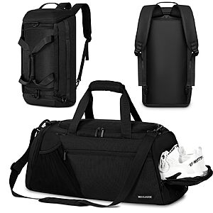 40L BECOJADDE 5-in-1 Convertible Gym Duffle Bag w/ Shoe & Wet Compartment from $18.30 + Free Shipping