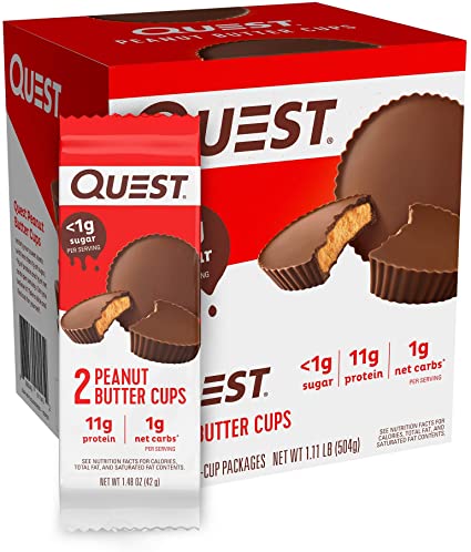 43% OFF!! - Quest Nutrition High Protein Low Carb, Gluten Free, Keto Friendly, Peanut Butter Cups, 17.76 Ounce $15.78