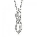Diamond Accent Double Looped Infinity Pendant in Sterling Silver $25 + Free Ship to Store