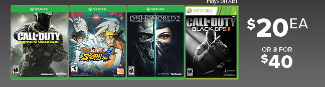 Gamestop Black Friday 3 Select Xbox Games Call Of Duty