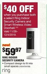 Home Depot Black Friday Select Ring Indoor Security Camera And