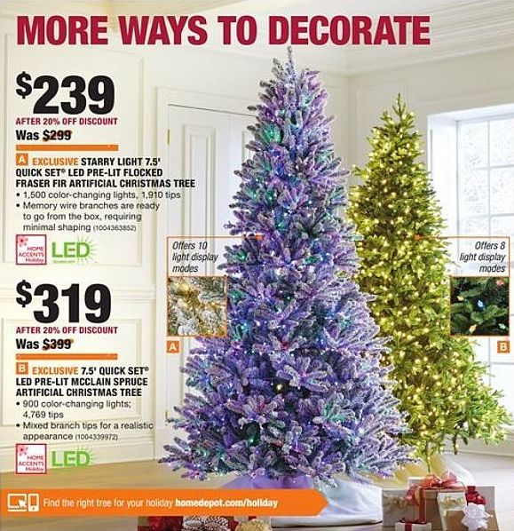 Home Depot Black Friday 7 5 Ft Quick Set Led Pre Lit Mcclain