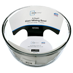 Mainstays Glass Mixing Bowl, 4 Quart $8.97