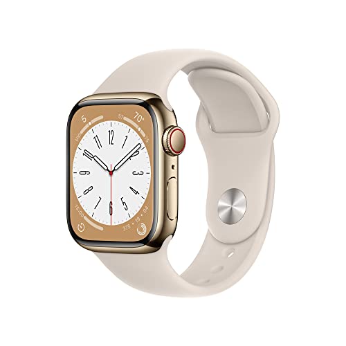Apple Watch Series 8 GPS + Cellular (41mm, Gold Stainless Steel 