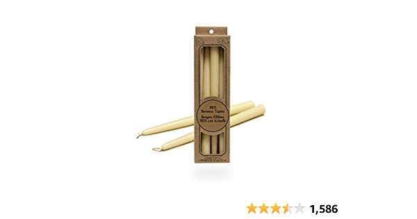 pure beeswax taper candle set