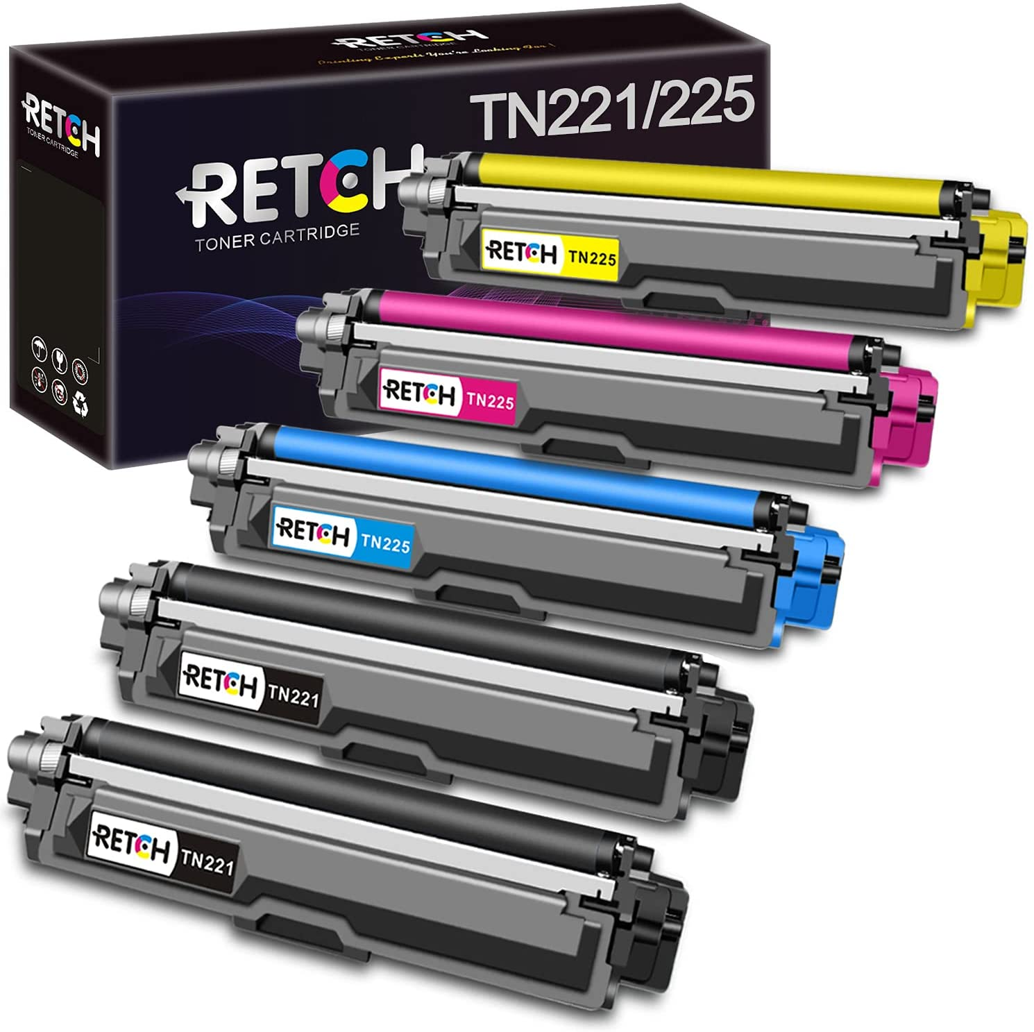 Amazon.com: Compatible Toner Cartridges Replacement for Brother TN221 TN225 for MFC-9130CW HL-3140CW HL-3170CDW HL-3180CDW MFC-9330CDW $19.99