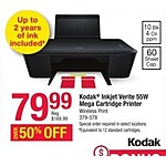 Office Depot and OfficeMax Black Friday: Kodak Inkjet Verite 55W Mega Cartridge Wireless Printer for $79.99