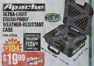 Harbor Freight Black Friday Apache Ultra Light Crush Proof
