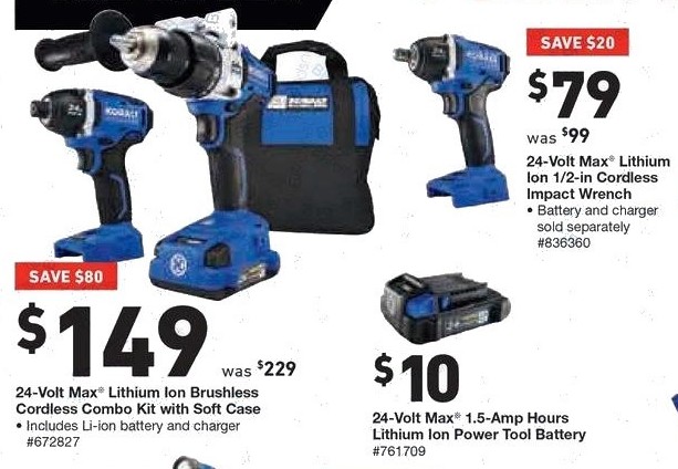 Lowe's Black Friday: Kobalt 24-Volt Max Lithium Ion Brushless Cordless ...