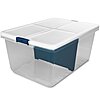 Lowes - Project Source X-large 22.5 -Gallons ( 90 -Quarts ) Clear Stackable Tote with Latching Lid - $6.22 - Instore Clearence - YMMY