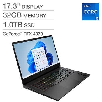 HP OMEN 17.3" Gaming Laptop - 13th Gen Intel Core i7-13700HX - GeForce RTX 4070 - 1080p 144Hz - $$1299 + $15 shipping