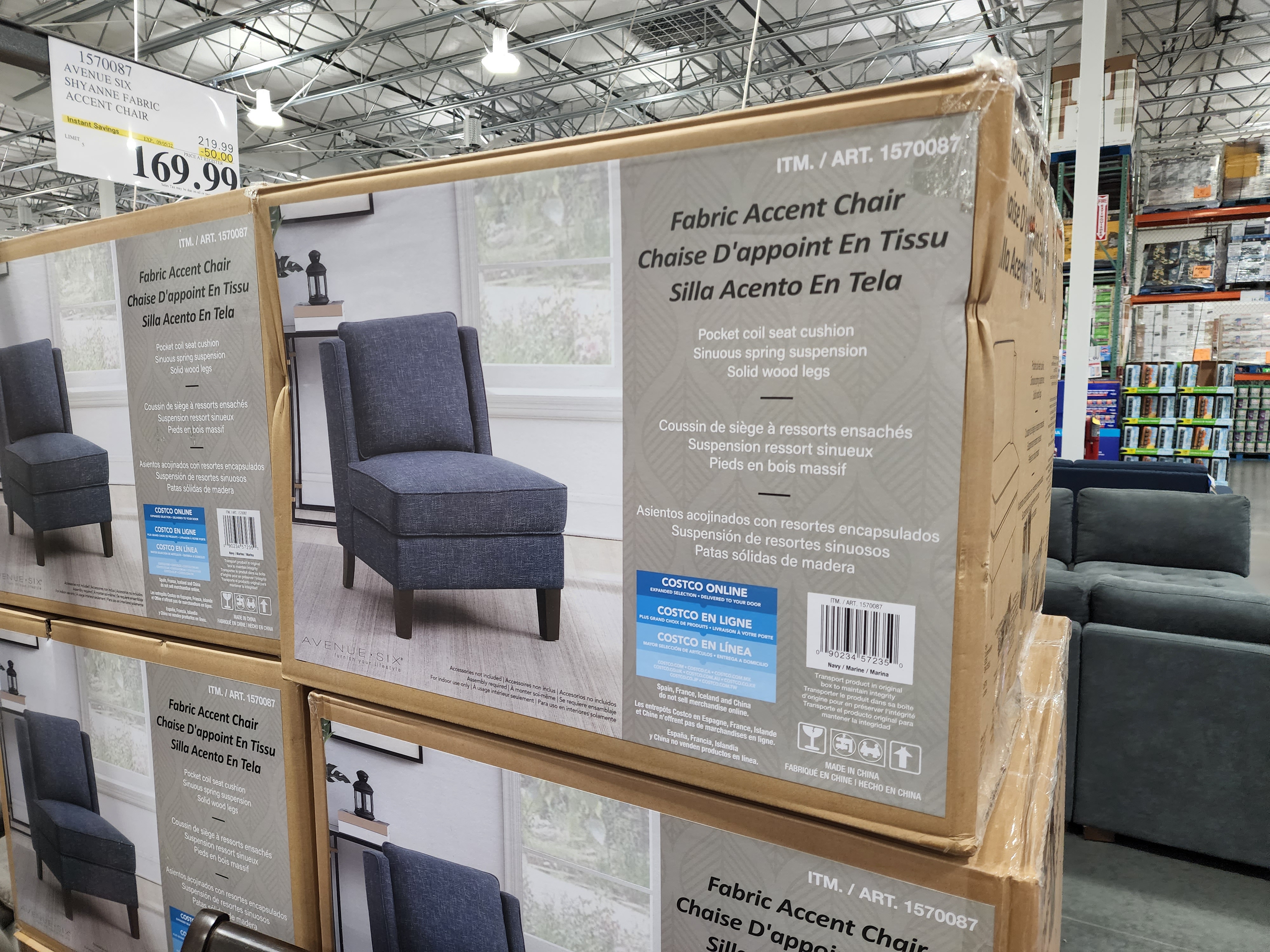 Avenue six store accent chair costco