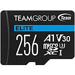 2x Team Group 256GB Elite microSDXC UHS-I U3, V30, A1, 4K UHD Micro SD Card with SD Adapter, Speed Up to 100MB/s $21.49