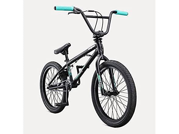 Mongoose Legion L10 Freestyle BMX Bike for Beginner to Advanced Riders, Steel Frame, 20-Inch Wheels, Black/Teal $74.99