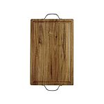 Cuisinart Acacia Wood Cutting and Carving Board With Stainless Steel Handles, 12&quot; x 18&quot; + Free Shipping w/ Prime $9.99