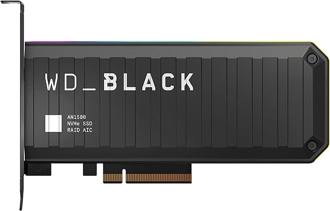 WD BLACK 4TB AN1500 NVMe Internal Gaming Solid State Drive SSD Add-In-Card - Gen3 PCIe, Up to 6500 MB/s - WDS400T1X0L $299.99