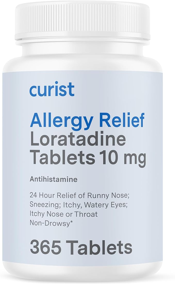 Curist Loratadine 10mg (Generic Claritin) 365 Count - All Day Non Drowsy Daily Allergy Medicine - 24 Hour Antihistamine Tablets $9.99