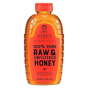 Nature Nate's 100% Pure Raw & Unfiltered Honey 32oz. Squeeze Bottle + Free Shipping with Amazon Prime $  9.20