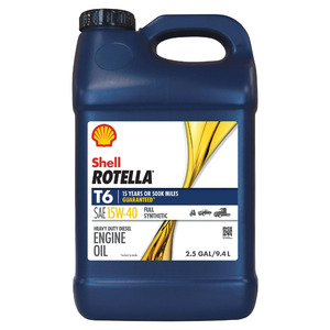 Shell Rotella 15W-40 T6 Full Synthetic Oil 1 Gallon After $  15 Rebate $  9.99