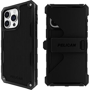 Pelican Shield Series iPhone 15 PRO Magsafe Case 21ft Military Grade Drop Protection with Belt Clip Holster Kickstand + Free Shipping w/ Prime $8.99