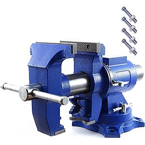 Vintool-Trax Multipurpose 360-Degree 5" Heavy Duty Bench Vise Invertible Dual Jaws with Swivel Base and Head, Pipe Vise with Anvil + Free Shipping $  59.99