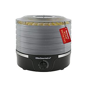 Elite Gourmet 350W Food Dehydrator with 5 - 11.4" Trays + Free Shipping w/ Prime $  21.99