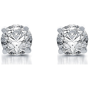 Allure Gems Brilliance Fine Jewelry Diamond Earrings (H-I I2) IGI Certified 1 Carat T.W.10 Kt White Gold Solitaire Studs + Free Shipping $172.53
