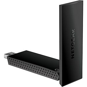 New Open Box Netgear Nighthawk AX1800 Wi-Fi 6 USB 3.0 Adapter 1.8GB/S Dual-Band Black A7500-100PAS + Free Shipping $11.34