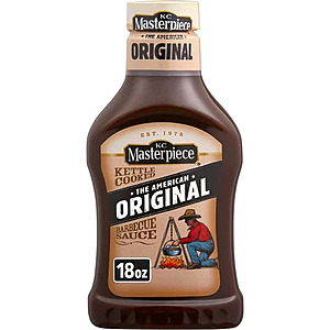 6-Pack KC Masterpiece Original Barbecue Sauce, 18 fl oz Bottle $10.86
