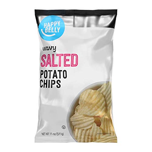 Happy Belly Wavy Salted Potato Chips, 11 Oz $2.40 - Amazon $2.40