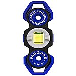 Vaughan Magnetic Stud Finder Leveler, Locate Screws, Nails, Metal Studs with Magnet, Level Tool, Drywall, Plaster, Blue - 050044 Small